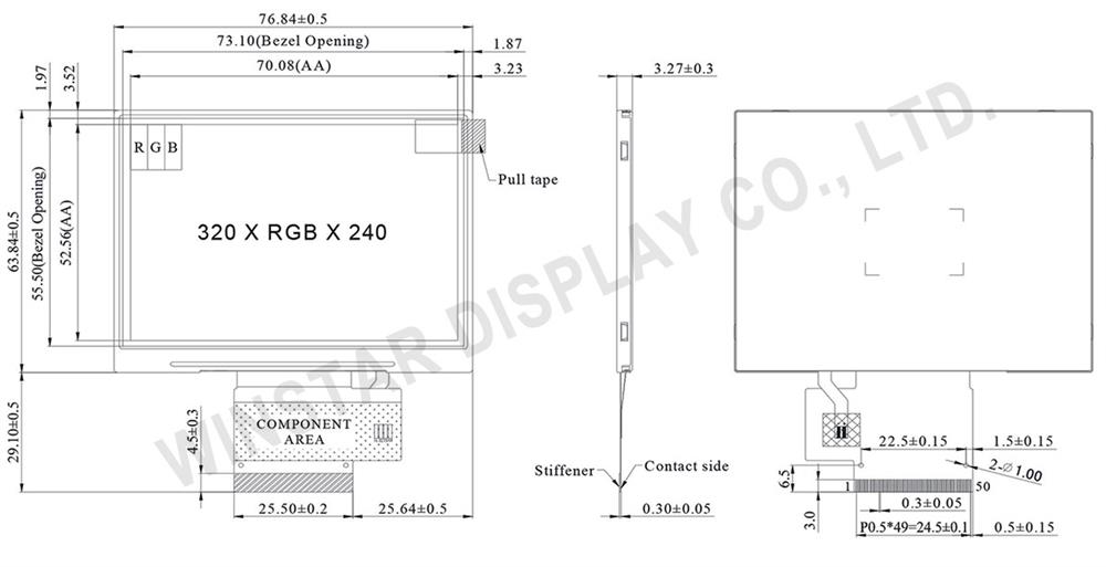 320240 TFT - 3.5 inch Color TFT LCD Display Module 
